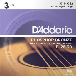 D'Addario EJ26-3D Set 3 Mute Di Corde Per Chitarra Acustica 011/052