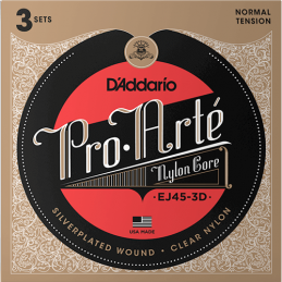 D'Addario EJ45-3D Normal Tension Set 3 Mute Di Corde Chitarra Classica 028/043