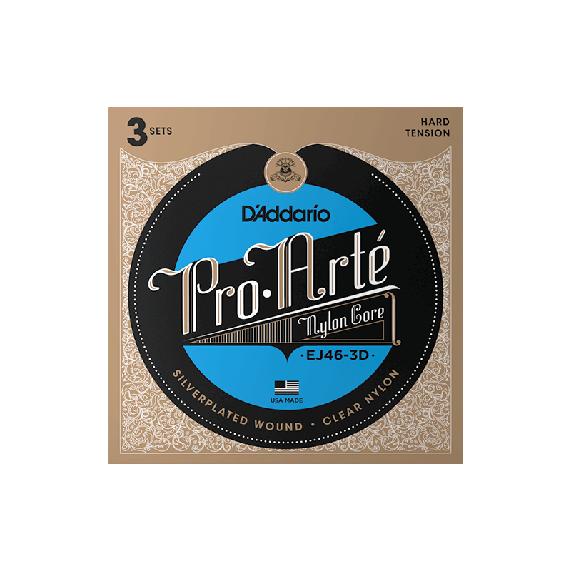 D'Addario EJ46-3D Hard Tension Set 3 Mute Di Corde Chitarra Classica 0285/044