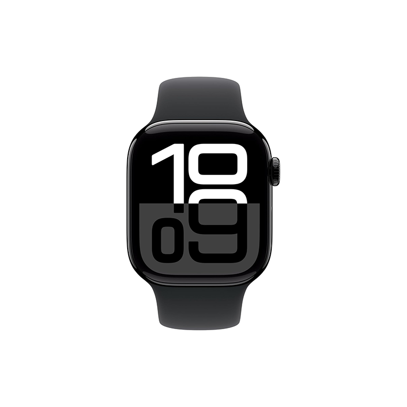 Apple Watch Series 10 GPS 42mm Jet Black Aluminum Case Sport Band M/L - Black EU