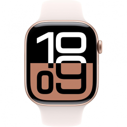 Apple Watch Series 10 GPS 46mm Rose Gold Aluminum Case SB S/M - Light Blush EU