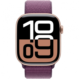 Apple Watch Series 10 GPS 46mm Rose Gold Aluminum Case Sport Loop - Plum EU